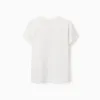 Cotton T-shirt with Curiosity front print for boys, white