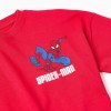 Cotton T-shirt with Spider-Man front and back prints for boys, red