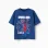 Cotton T-shirt with Spider-Man front print for boys, blue