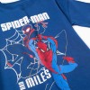 Cotton T-shirt with Spider-Man front print for boys, blue