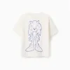 Cotton T-shirt with Sonic & Friends prints for boys, white
