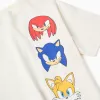 Cotton T-shirt with Sonic & Friends prints for boys, white
