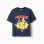 Cotton T-shirt with Pikachu front print for boys, dark blue