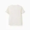 Cotton piqué T-shirt with pocket for boys, white