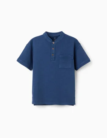 SS SHIRT JERSEY, DARK BLUE