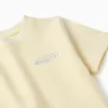 Ribbed T-shirt with Poetry print for boys, yellow