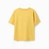 Cotton T-shirt with See the Unseen print for boys, yellow