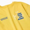 Cotton T-shirt with See the Unseen print for boys, yellow