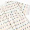 Striped cotton T-shirt with chest pocket for boys, multicolour