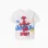 Spidey print cotton T-shirt for babies and boys, white