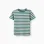 Striped cotton T-shirt for boys, green/orange/blue/white
