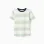 Striped cotton T-shirt for boys, white/green/blue