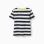 Striped cotton T-shirt for boys, white/blue/yellow