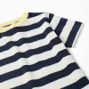 Striped cotton T-shirt for boys, white/blue/yellow