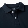 SS SHIRT PIQUE, DARK BLUE