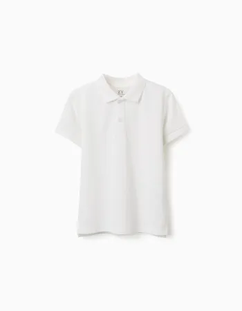 SS SHIRT PIQUE, WHITE