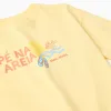 Cotton T-shirt with Pé na Areia print for boys, yellow