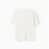 Cotton T-shirt with Sou do Sol print for boys, white