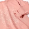 Long sleeve cotton T-shirt with Art and Nature print for girls, pink