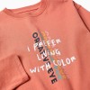 Long sleeve cotton T-shirt with Creative Eye print for boys, terracotta