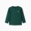 Long sleeve cotton T-shirt with Clay Horse print for boys, green