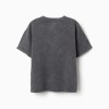 Cotton T-shirt with Stitch print for children, dark grey