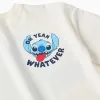Cotton T-shirt with Stitch prints for children, white