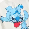 Cotton T-shirt with Stitch prints for children, white