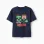 Cotton T-shirt with Minecraft prints for boys, navy blue
