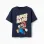 Cotton T-shirt with Super Mario print for boys, navy blue