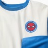 Long sleeve cotton T-shirt with Spider-Man prints for boys, white/blue