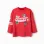 Long sleeve cotton T-shirt with Avengers prints for boys, red