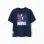 Cotton T-shirt with Marvel prints for boys, navy blue