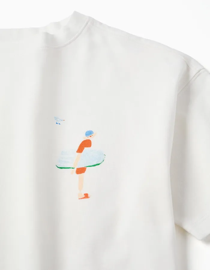 Cotton T-shirt with print Carolina Celas x Zippy for boys, white