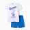 Short Cotton Pyjama for Boys 'Sonic', White/Blue
