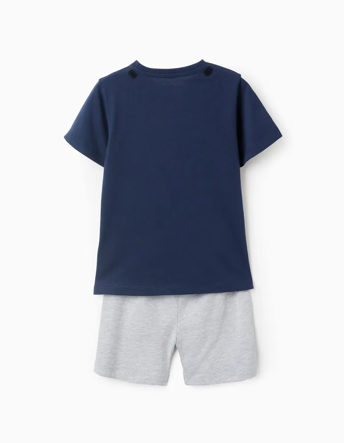 Cotton Pyjamas with Cape for Boys 'Batman', Blue/Grey