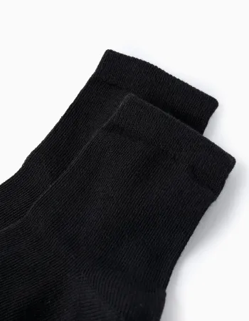 Pack of 2 Pairs of Plain Socks for Boys, Black