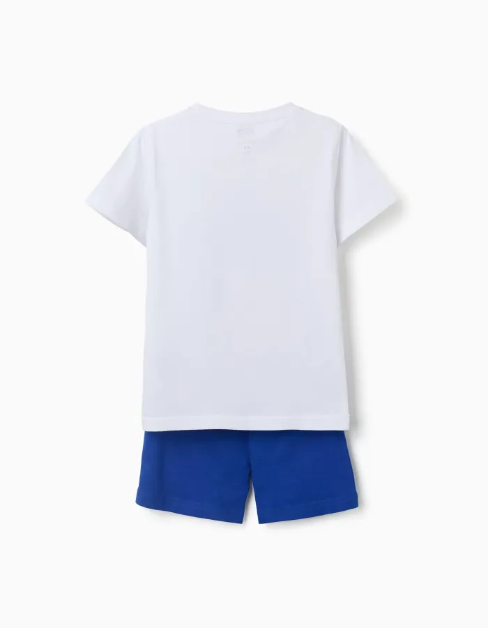 SON PYJAMA SS JERSEY, WHITE