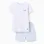 Short sleeve cotton pyjamas with alligator prints for boys, white