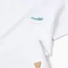 Short sleeve cotton pyjamas with alligator prints for boys, white