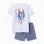 Short sleeve glow-in-the-dark pyjamas Spider-Man for boys, white/blue