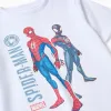 Short sleeve glow-in-the-dark pyjamas Spider-Man for boys, white/blue