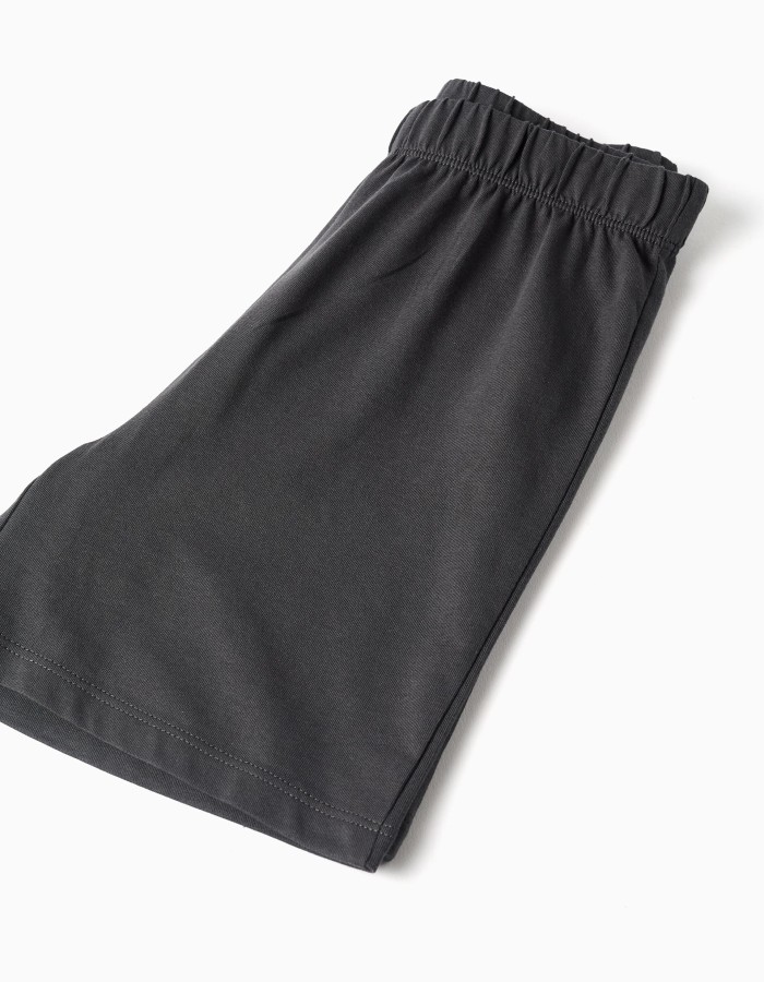 Short sleeve cotton pyjamas with Minecraft print for boys, green/grey