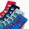 Pack of 4 pairs of socks with Marvel prints for boys, multicolour