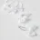 2 Hairpins + 2 Bobbles with Bow for Babies and Girls, White