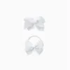 Hair Slide + Bobble with Bow for Babies and Girls, White