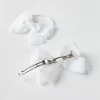 Hair Slide + Bobble with Bow for Babies and Girls, White