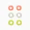 6 Spiral Hair Bobbles for Babies and Girls, Multicoloured