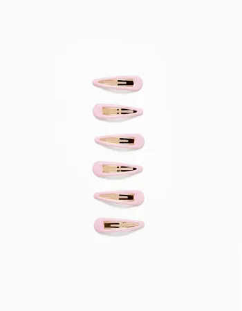 6-Pack Hair Clips for Babies and Girls, Pink