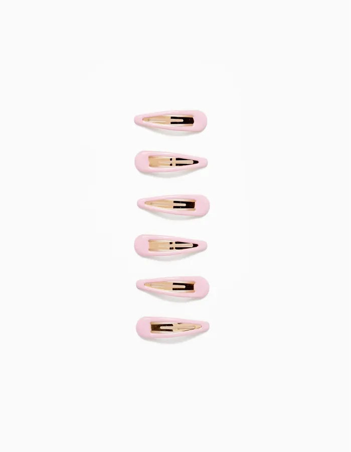 6-Pack Hair Clips for Babies and Girls, Pink